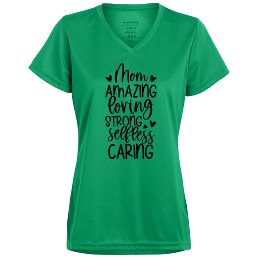 Mom Amazing Loving 1790 Ladies’ Moisture-Wicking V-Neck Tee