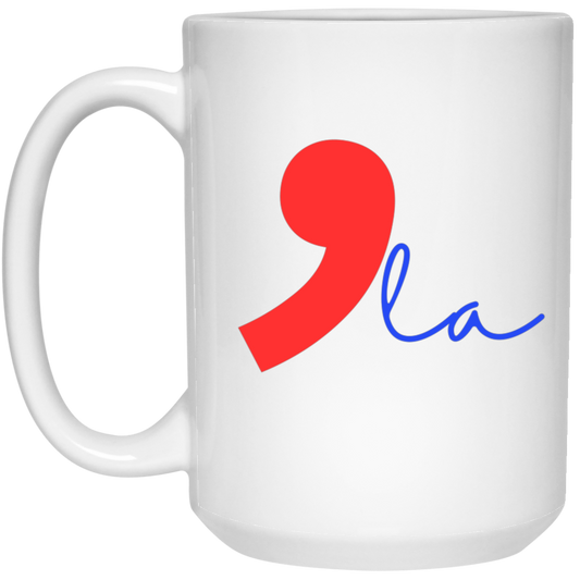Red and blue kamala Kamala 15oz White Mug