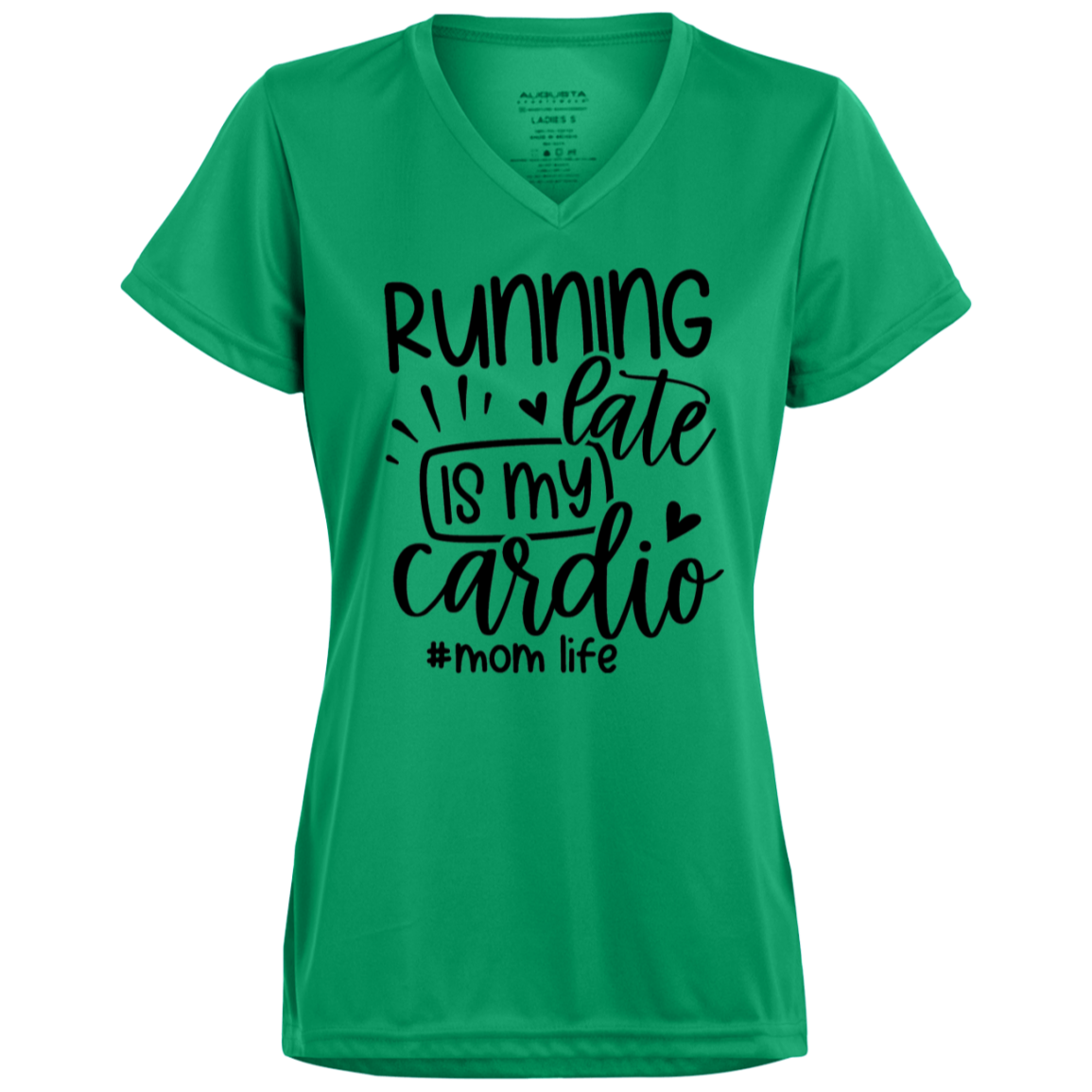 Running Late 1790 Ladies’ Moisture-Wicking V-Neck Tee