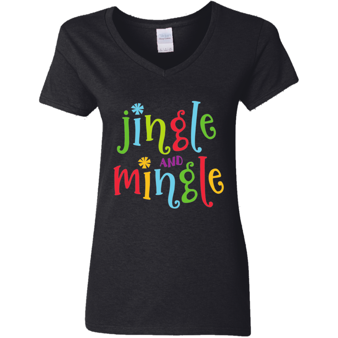 Jingle and Mingle transparent Jingle and Mingle Ladies' V-Neck T-Shirt