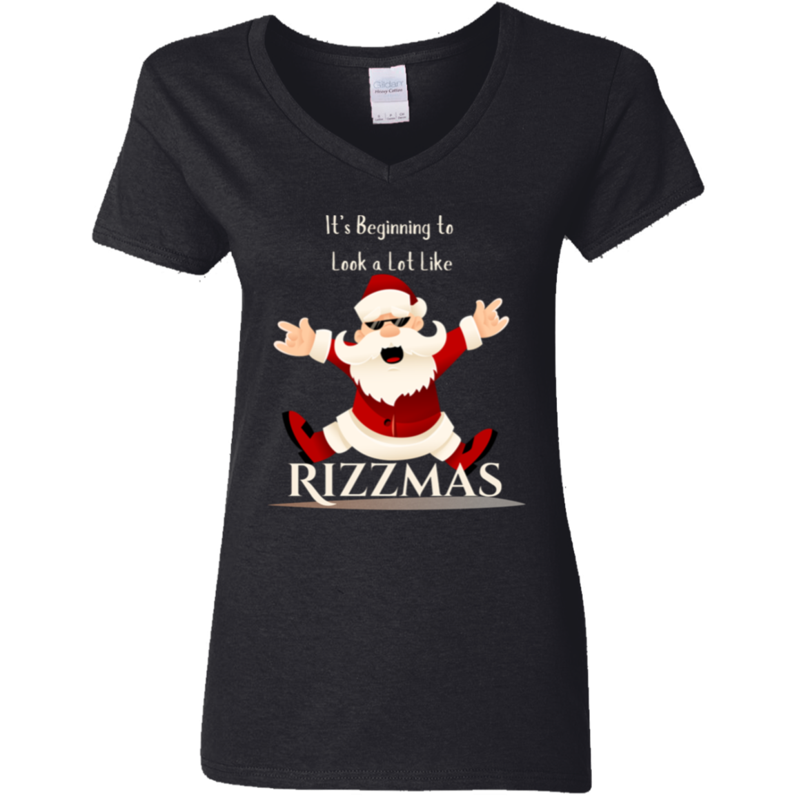 Rizzmas transparent Rizzmas Ladies'  V-Neck T-Shirt