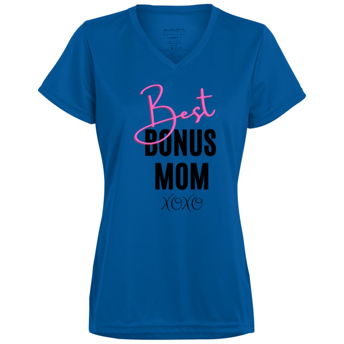 Best Bonus Mom Ladies’ Moisture-Wicking V-Neck Tee