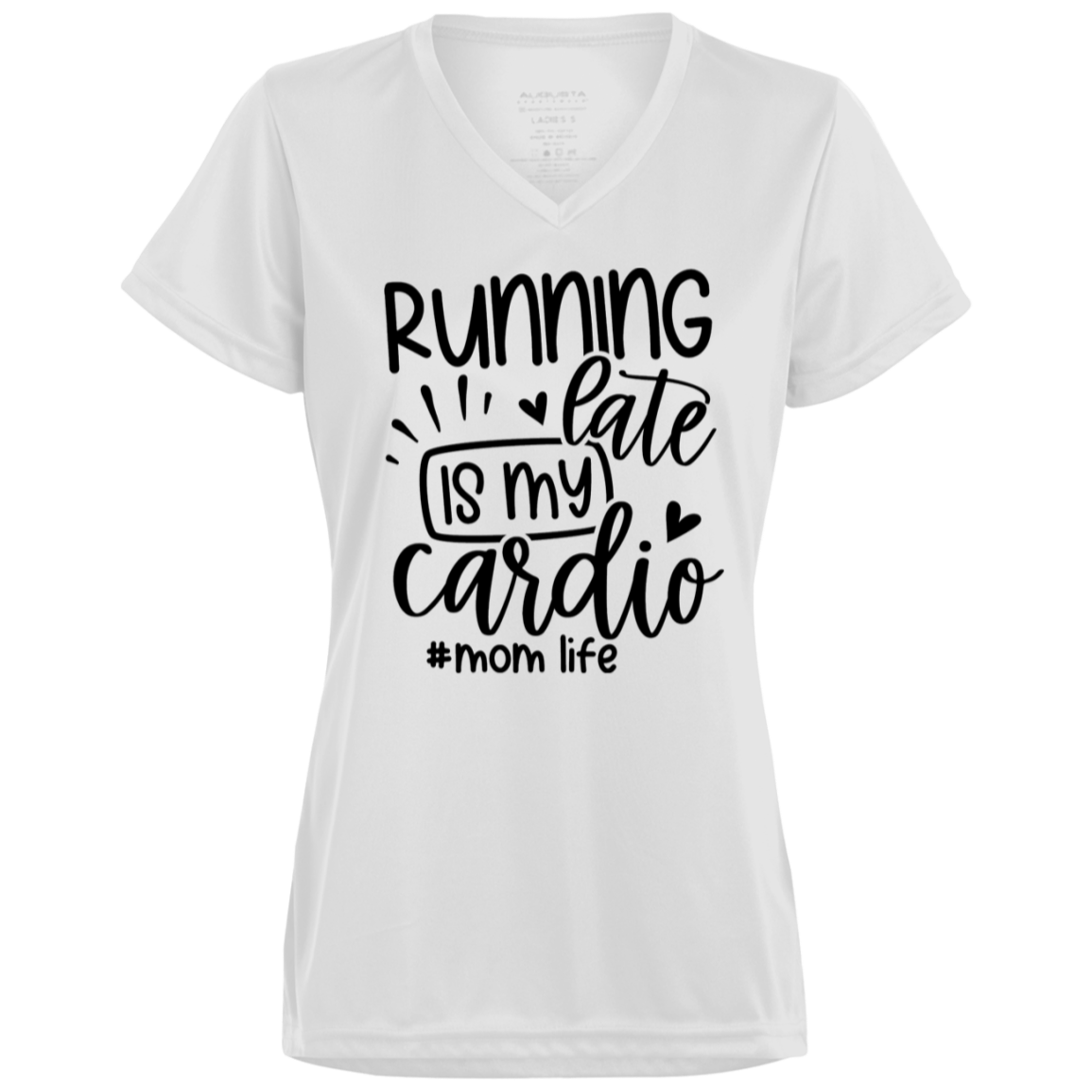 Running Late 1790 Ladies’ Moisture-Wicking V-Neck Tee