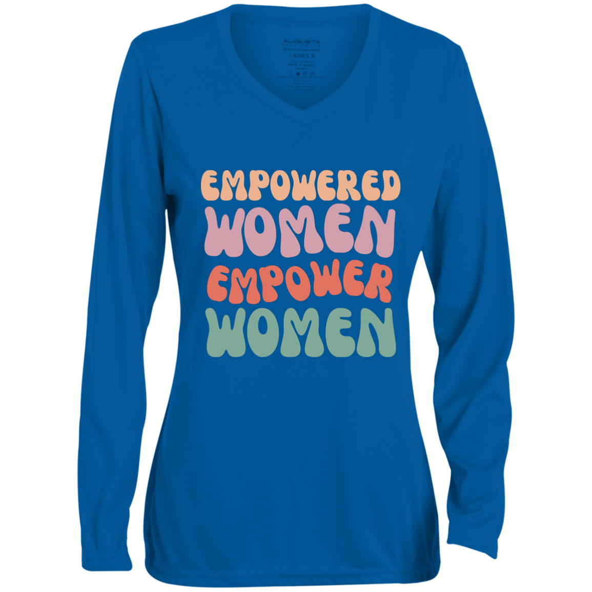 Empowered Women 1788 Ladies' Moisture-Wicking Long Sleeve V-Neck Tee