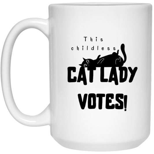 cat lady - transparent Cat Lady 15oz White Mug