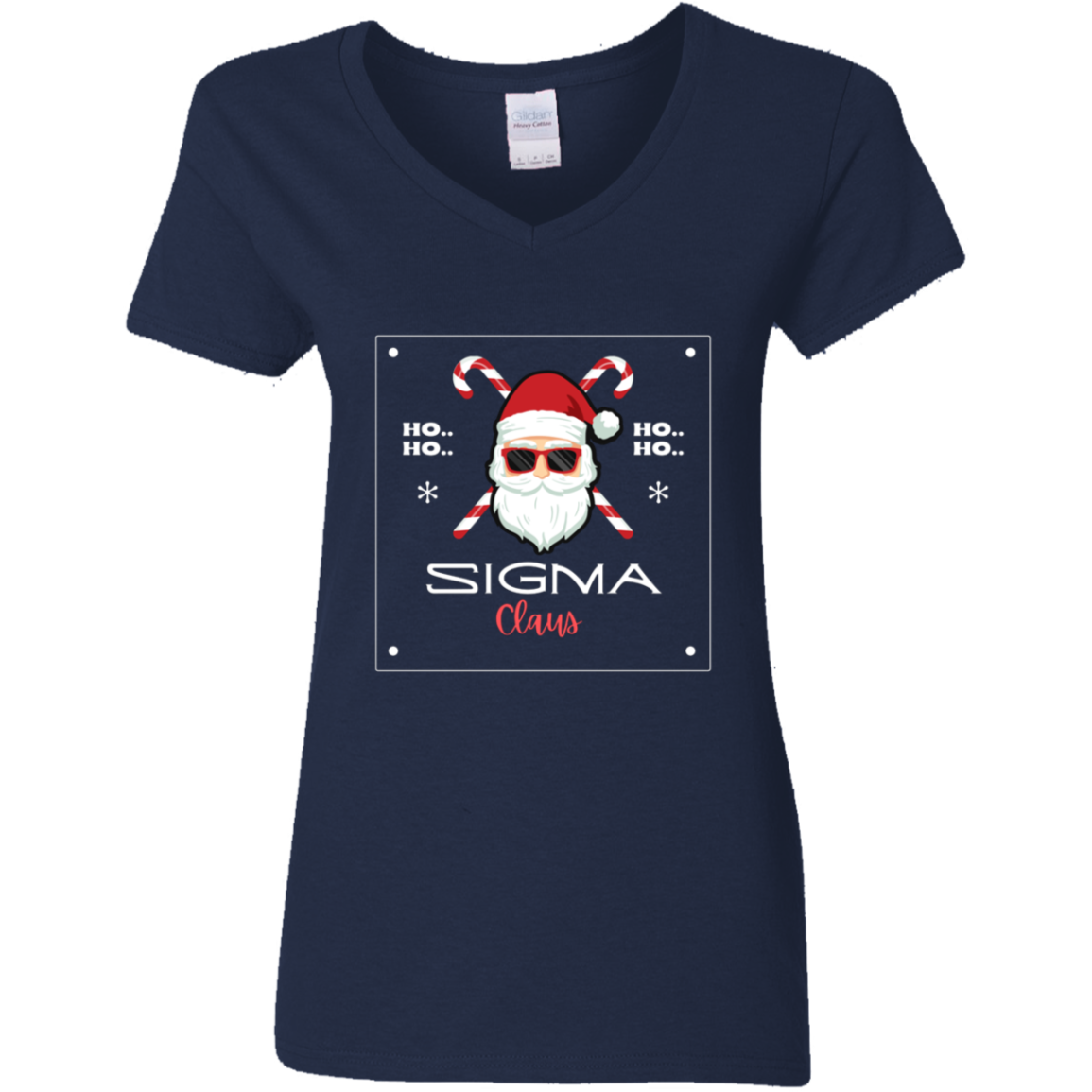 Sigma Claus Sigma Claus Ladies'  V-Neck T-Shirt