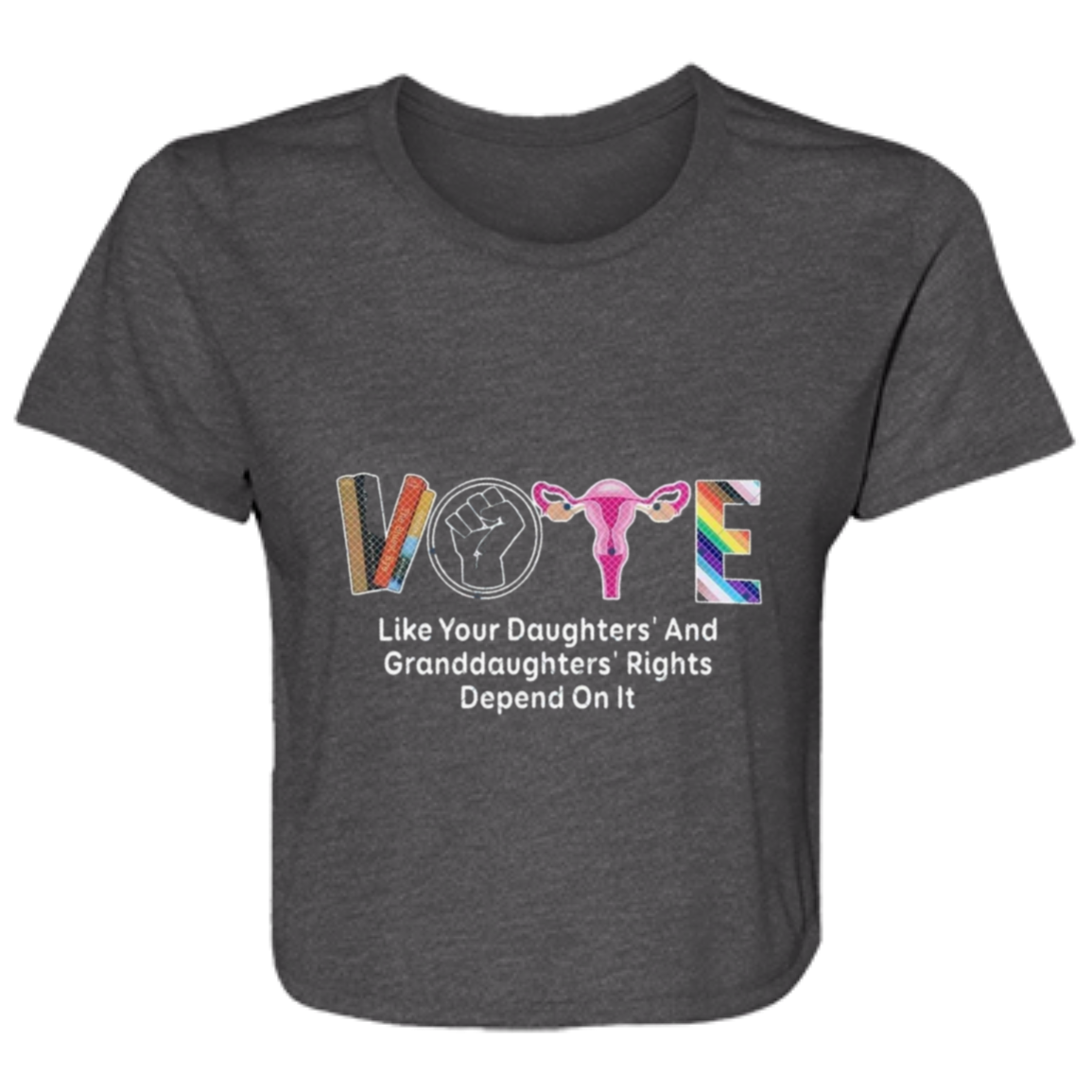 Vote Ladies' Flowy Cropped Tee
