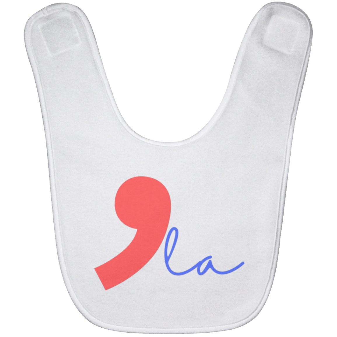 Red and blue kamala CommaLa BABYBIB Baby Bib